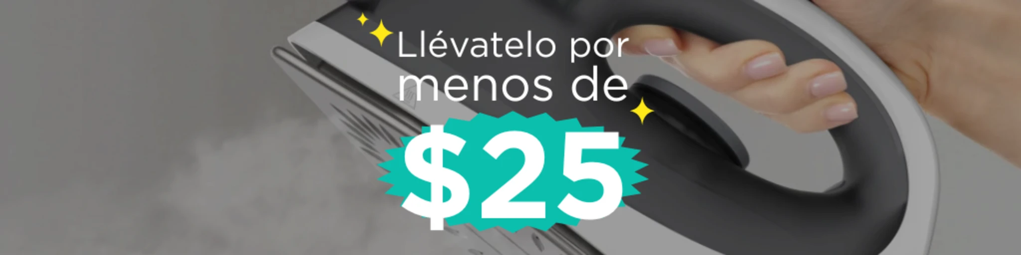 Menos de $25 banner