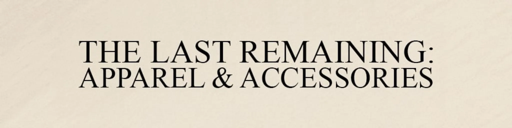 The Last Remaining: Apparel & Accessories banner