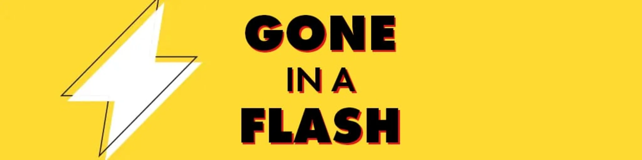 Gone in a Flash banner