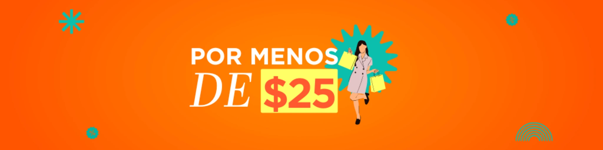 Por Menos de $25 banner