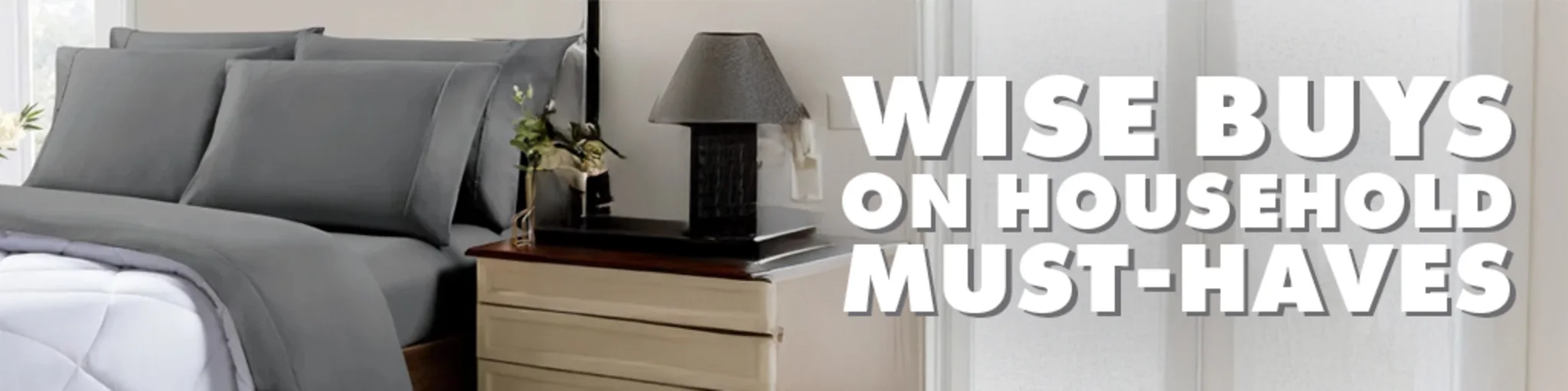 Wise Buys on Household Must-Haves banner