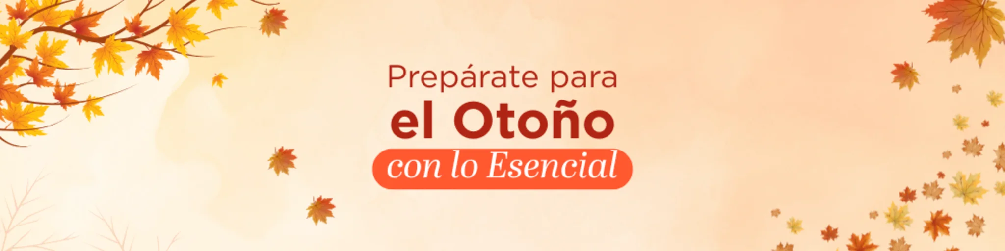 Prepárate para el Otoño con lo Esencial banner