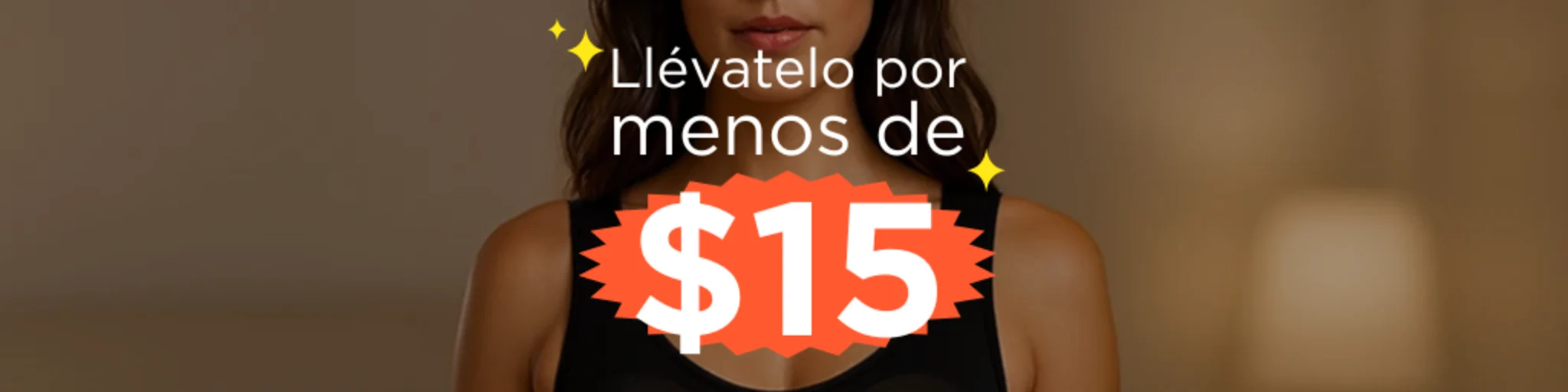 Menos de $15 banner
