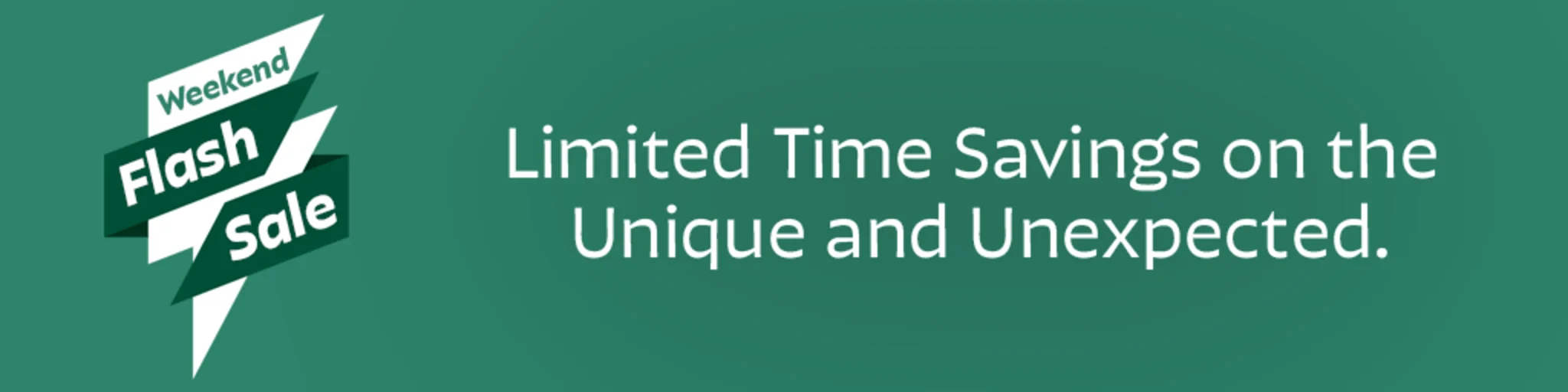 Weekend Flash Sale banner