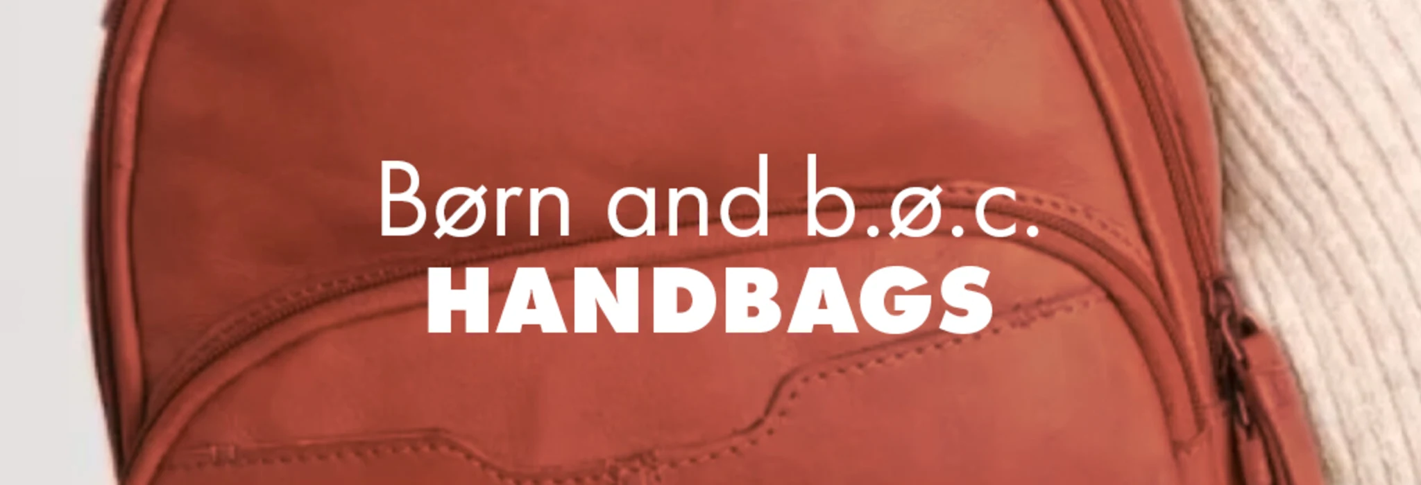 Børn and b.ø.c. Handbags banner