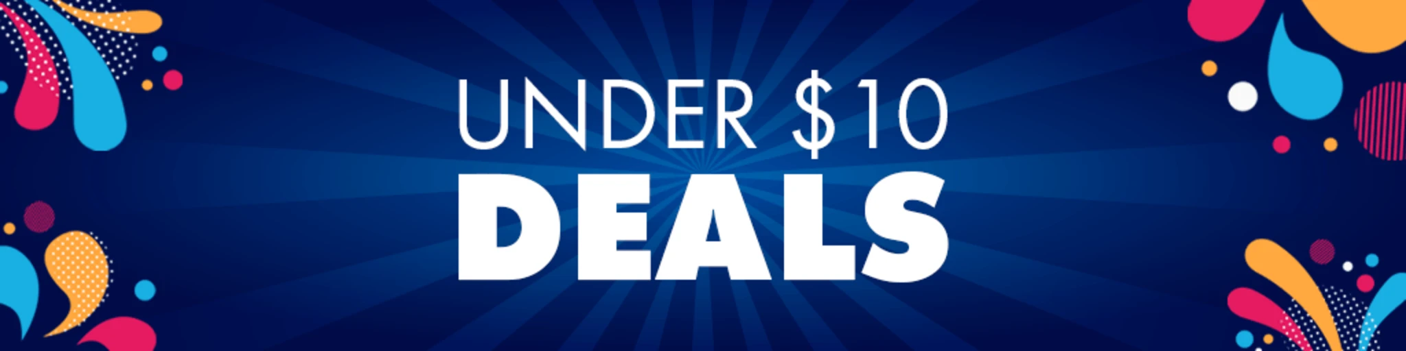 Under $10 Deals banner