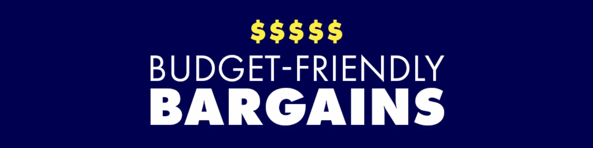 Budget-Friendly Bargains banner