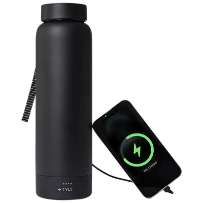 TYLT 24oz Insulated Bottle with 5700mAh Wireless Power Bank