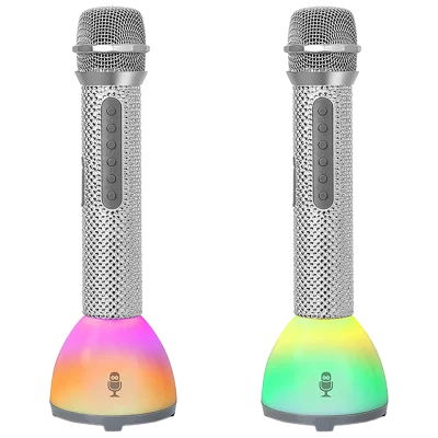 Singing Machine Bling Mic Duets Wireless Karaoke Set