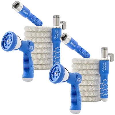 2-Pack: Pocket Hose 25' Expandable Hoses with Hand Sprayers