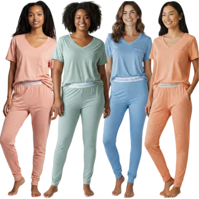 2-Pack: Avalanche Short Sleeve Yummy Jogger Sets