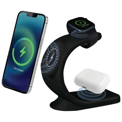 Brookstone 3-In-1 MagSafe Curved Wireless Charging Stand