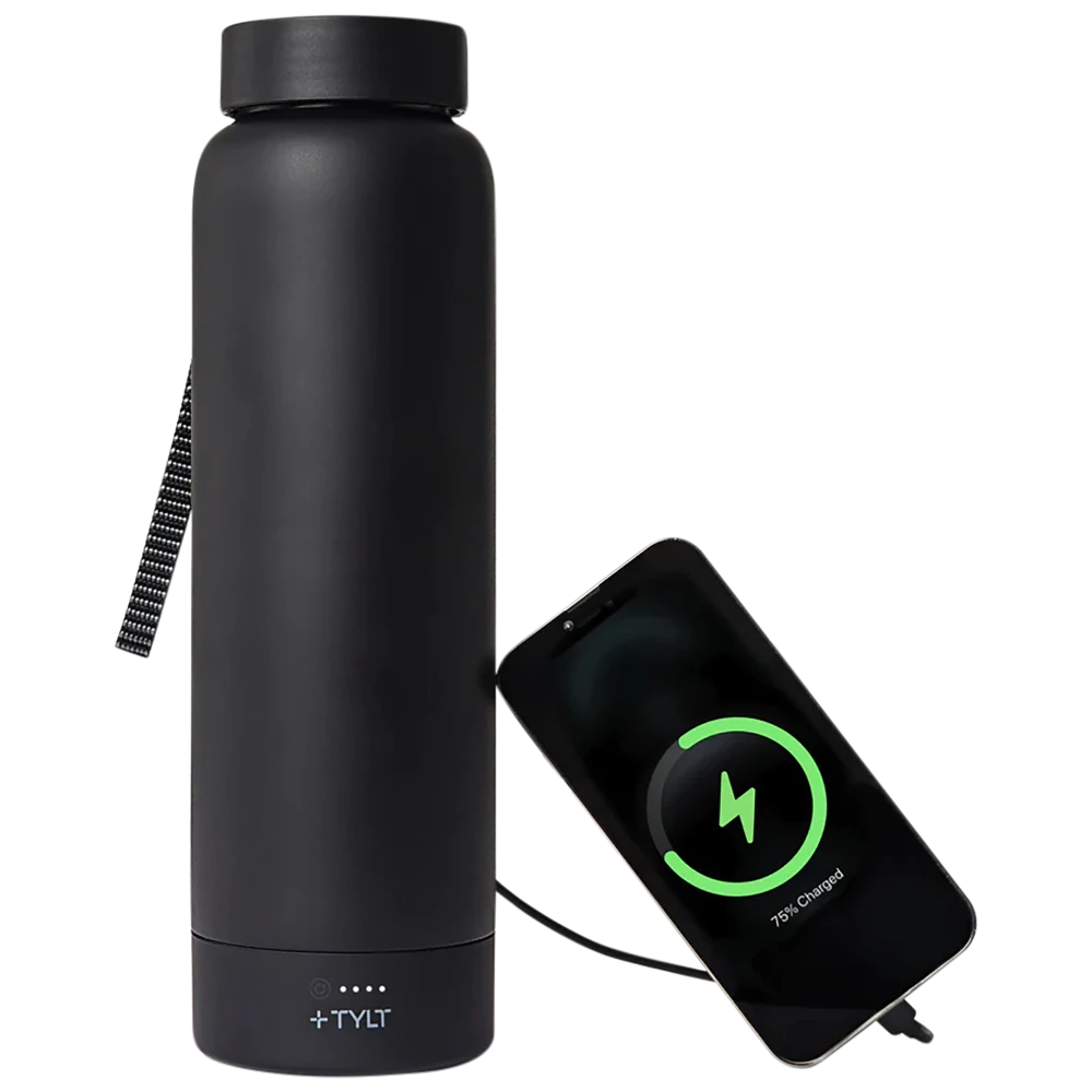 TYLT 24oz Insulated Bottle with 5700mAh Wireless Power Bank