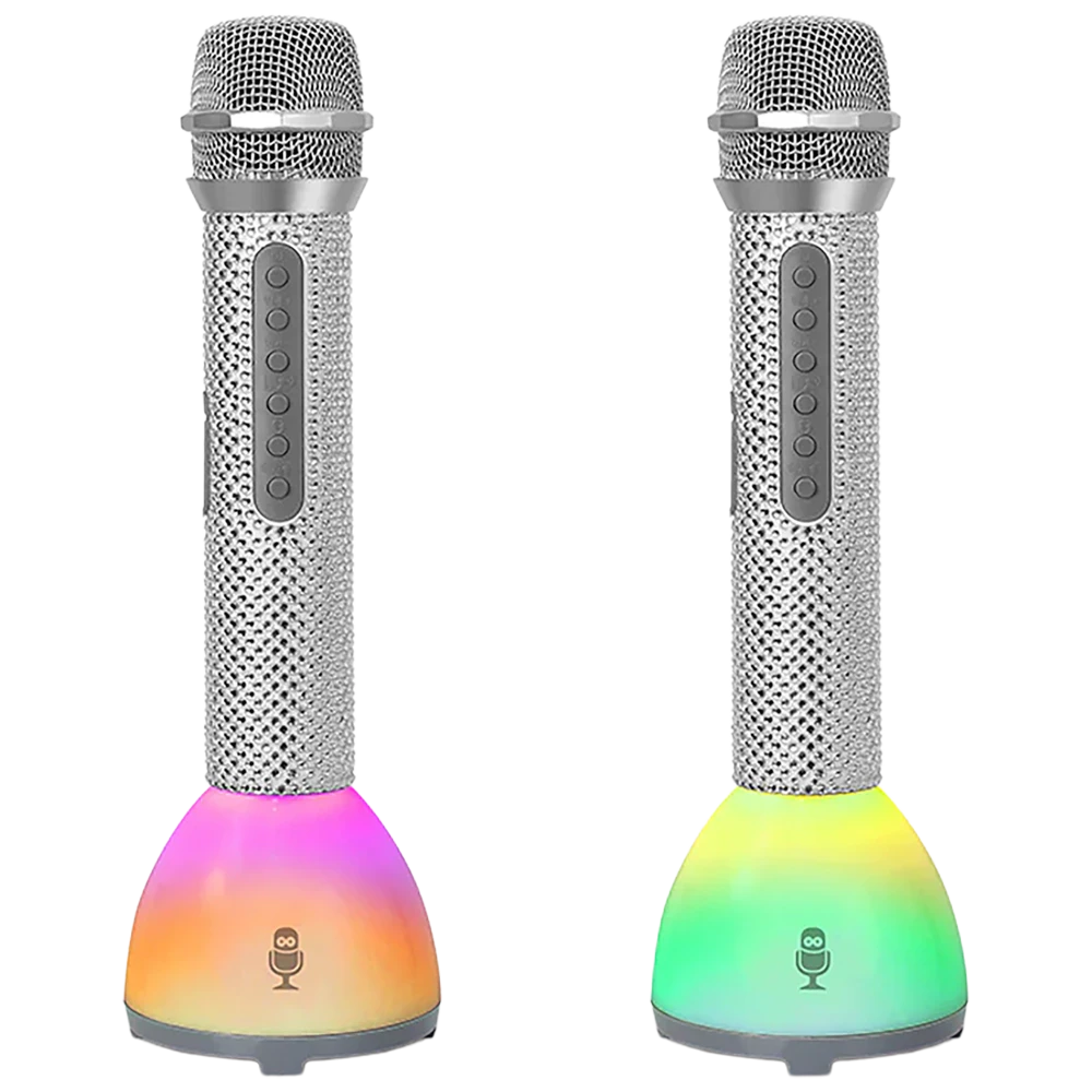 Singing Machine Bling Mic Duets Wireless Karaoke Set