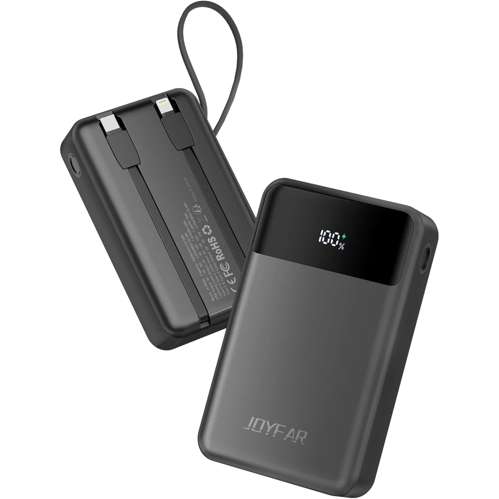 JOYFAR 30,000mAh Fast Charging Power Bank with Integrated Cables