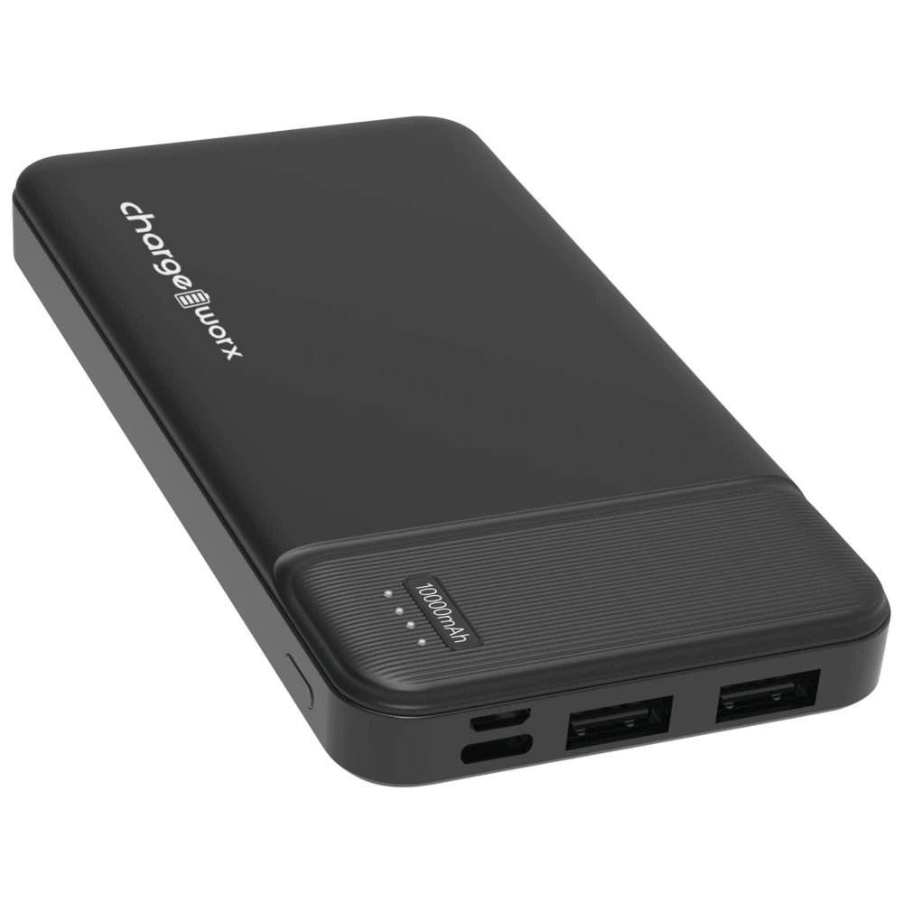 Chargeworx Dual USB Slim 10,000 mAh Power Bank