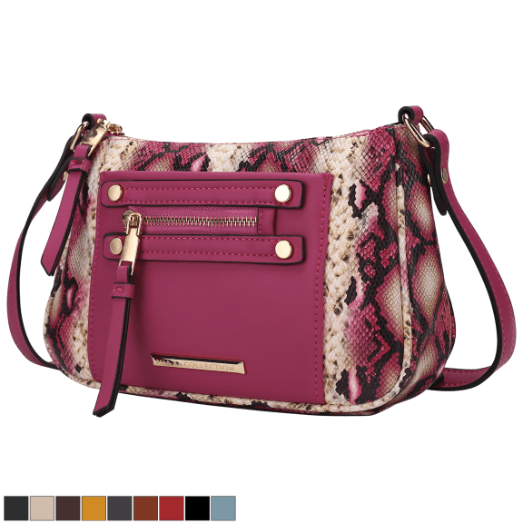 MKF Collection Kennedy Vegan Leather Womens Shoulder Handbag by Mia K, Purple