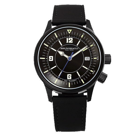 MorningSave Bruno Magli Enzo Cushion Case GMT Swiss Quartz Men s