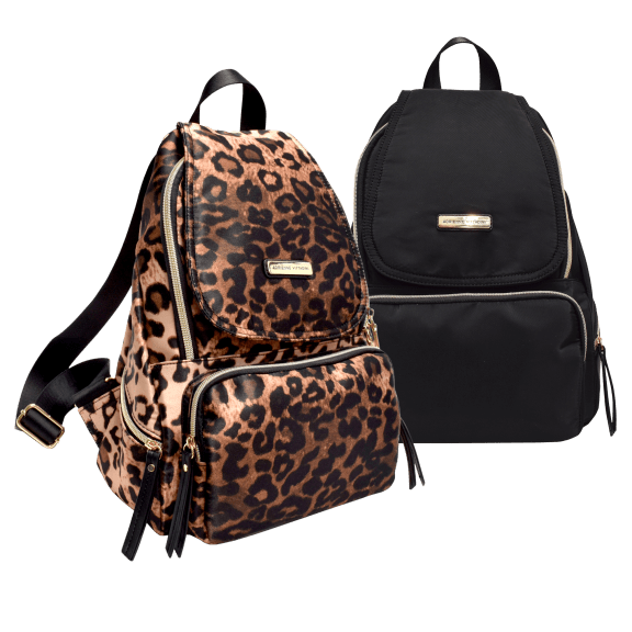 adrienne vittadini leopard backpack