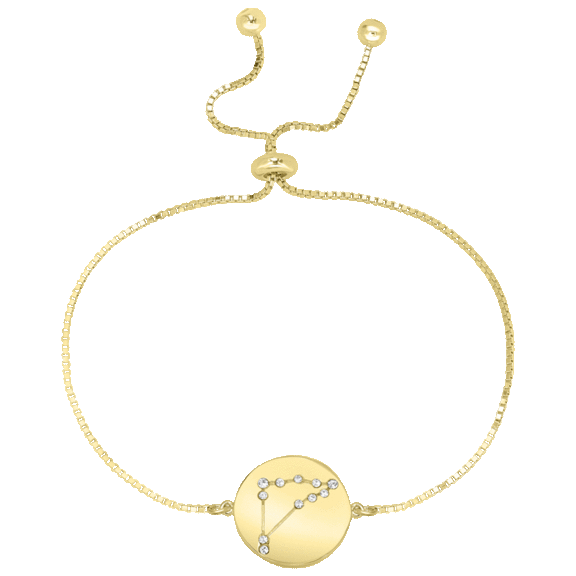 Gemistry Fine Gold Plated Crystal Zodiac Disc Bracelet