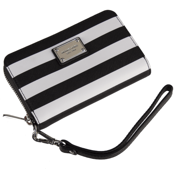 MorningSave: Michael Kors Jet Set Travel Small Saffiano Leather Top-Zip  Tote in Black & White