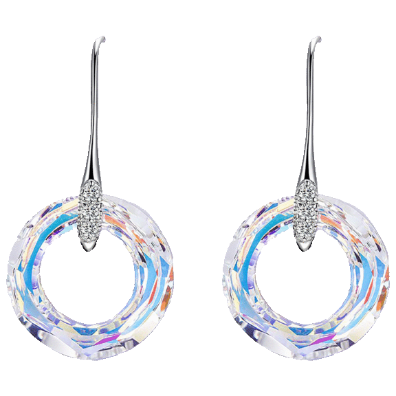 Golden NYC Jewelry Rainbow Aurora Borealis Heart Necklace
