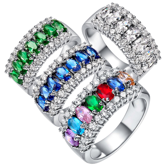 Tamborat Lab Created Gemstone Princess Cut Ring