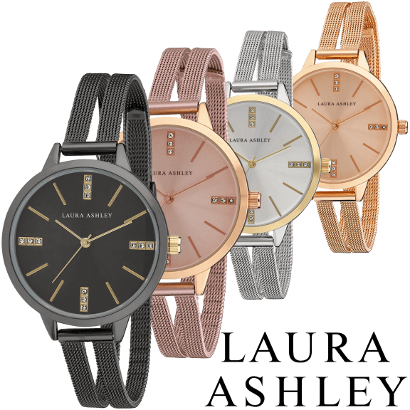 MorningSave Laura Ashley Ladies Watch with Interchangeable Band Set