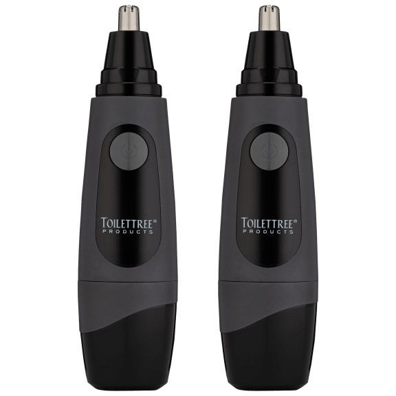 2-Pack: ToiletTree Products Grey Nose Trimmers with LED Light