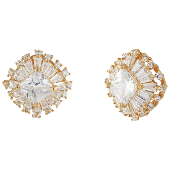 Cz by kenneth jay lane martini stud bezel post earrings best sale