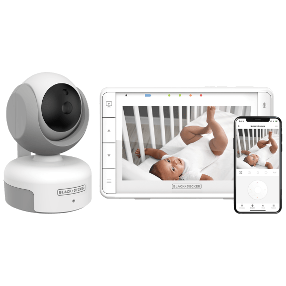 Black+Decker 5" Wi-Fi Digital Video Baby Monitor Pro System