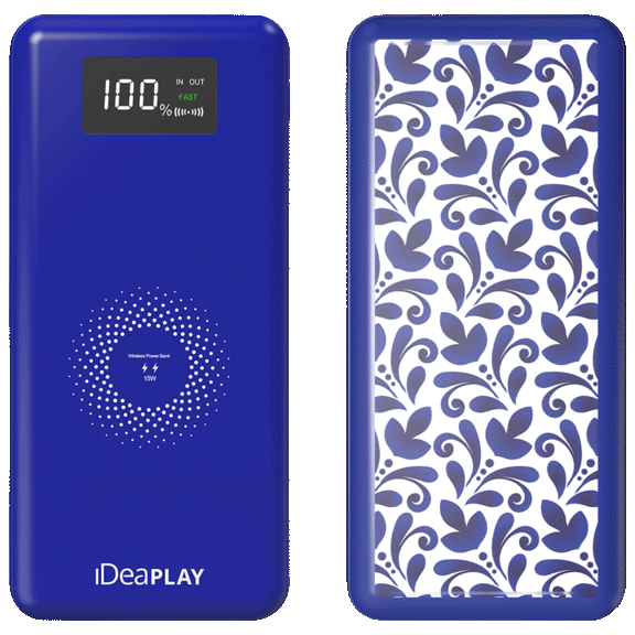 2-Pack: IdeaPlay 10,000mAh Wireless Fast Charging Power Bank