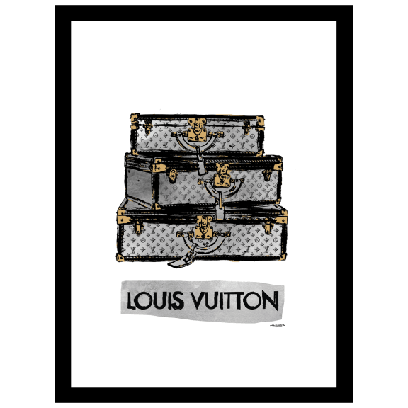 MorningSave: Fairchild Paris Louis Vuitton Logo Drip Canvas - 30 x 30
