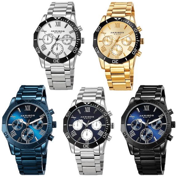 Akribos xxiv ak1050 women's sales diamond & swarovski crystal watch