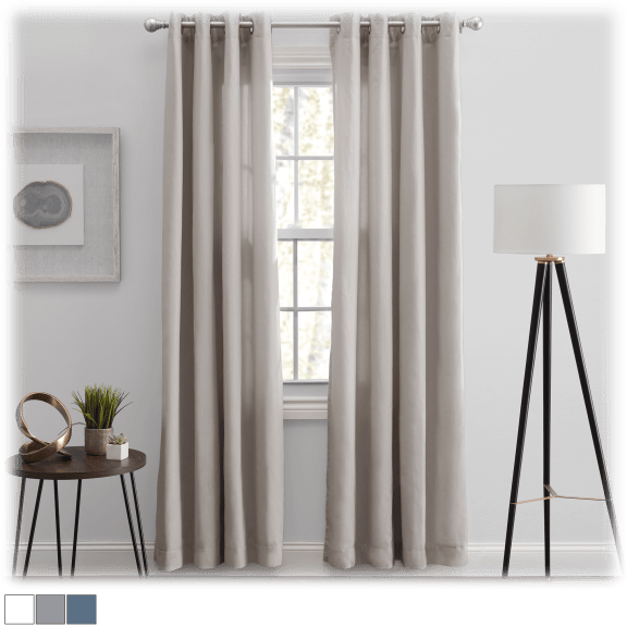 2 Pack: Royal Borough 100% Cotton Grommet Window Panels