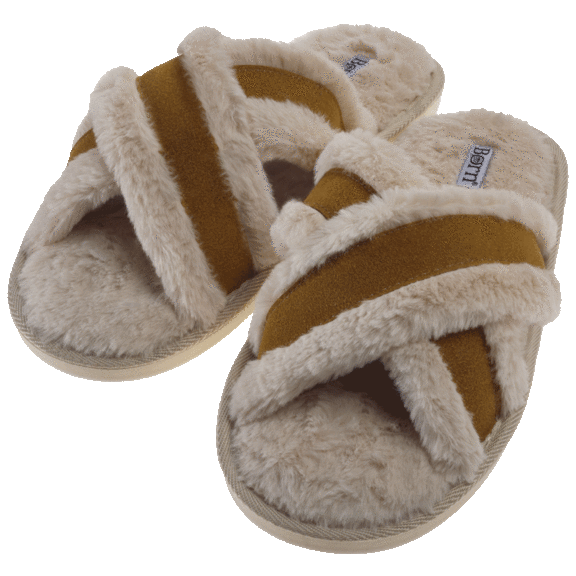 Born Crossover Faux Fur Slippers