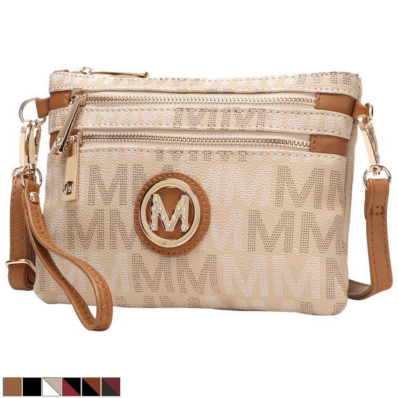 MKF Collection Havana Vegan Leather Smartphone Crossbody Handbag by Mia K 