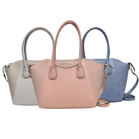 MKF Collection Tote & Pouch Bag for Women-Vegan Leather Designer Handbag  -Shoulder Strap Messenger Purse