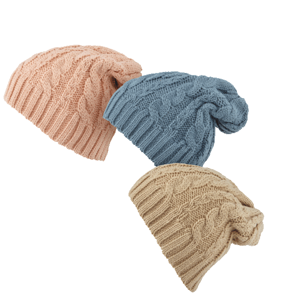 3-Pack: Acesori Premium Knit Beanies
