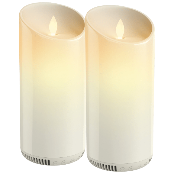 2-Pack: Lifestyle Advanced True Wireless Stereo LED Candle Bluetooth Speaker