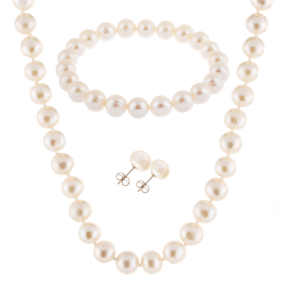 Splendid Pearls Sterling Silver Pearl 