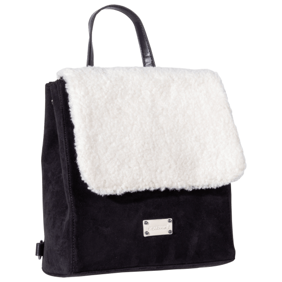 Bearpaw Shearling Flap Mini Backpack