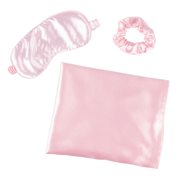 Meh Revive 3Piece Satin Sleep Set (Pillowcase, Eye Mask, Scrunchie)