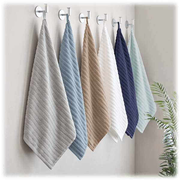 Meh Your Choice iDesign Ribbed Quick Dry Bath Towels (4 Bath or 6
