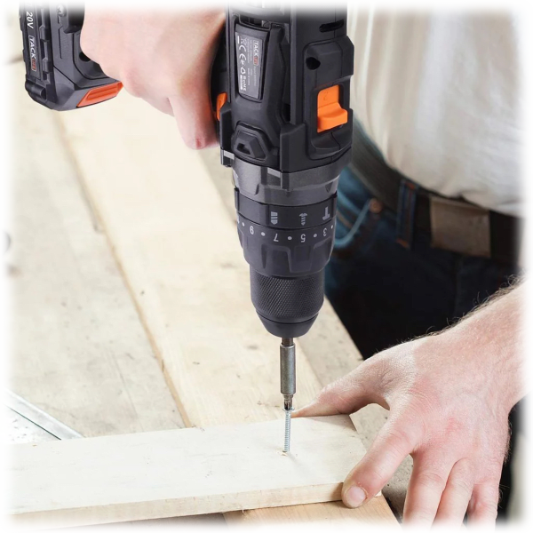 Meh Tacklife 20V Cordless Drill with 2Speed Hammer Drill and 60piece