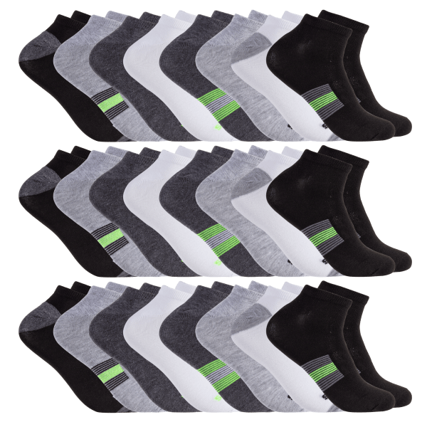 24-Pack Steve Madden Men's Flat Knit Low Cut Socks