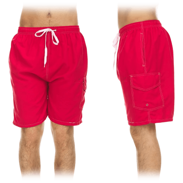 Meh 3Pack Men's QuickDry Swim Shorts with Cargo Pocket (Assorted)