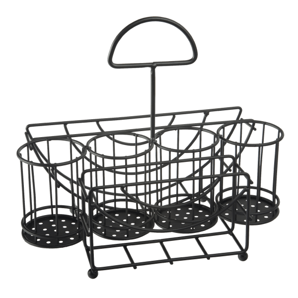 Meh Mesa Wrought Iron Picnic Caddy and Flatware Organizer