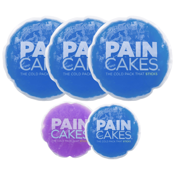 5-Pack Paincakes Stickable Reusable Cold Packs (3x Large 5", 2x Mini 2.9")