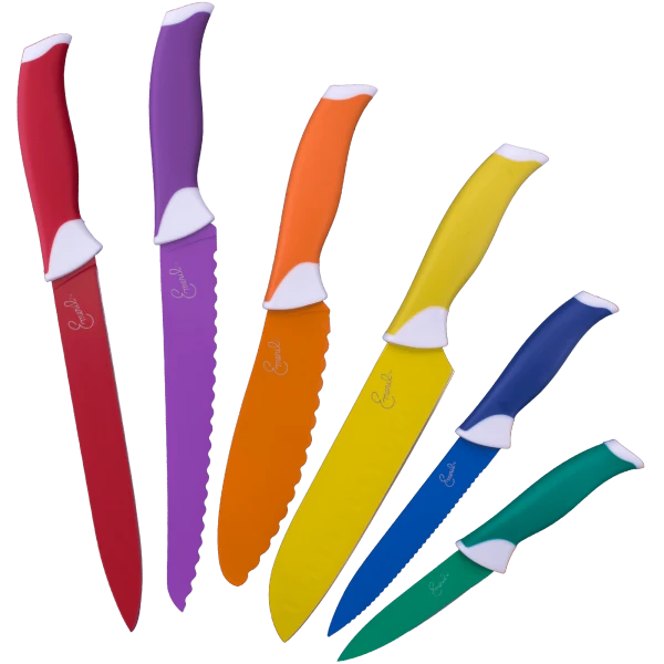 Emeril Lagasse 5-Piece Multi-Colored Non-Stick Knives with